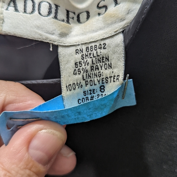 Adolfo Studio Black Dress Size 8 - Picture 2 of 5